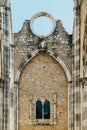 Convent Of Our Lady Of Mount Carmel Convento da Ordem do Carmo Is A Gothic Roman Catholic Church Built In 1393 In Lisbon City Royalty Free Stock Photo