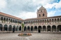 Convent of Santo Domingo Courtyard at Qoricancha Inca Ruins - Cusco, Peru Royalty Free Stock Photo