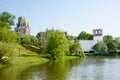 Novodevichy Convent, also Bogoroditse-Smolensky Monastery located in the southwestern part of Moscow on bank of the Moscow River. Royalty Free Stock Photo