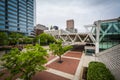 The Convention Center and modern buildings in downtown Baltimore