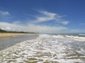 Beautiful beach in the caribbean sea in wetlands of Unare Lagoon Ramsar site and estuarine ecosystem in Anzoategui Venezuela Royalty Free Stock Photo