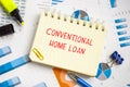 Conventional Home Loan phrase on the page Royalty Free Stock Photo