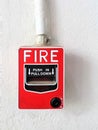 Conventional initiating devices ,fire alarm pull stations Royalty Free Stock Photo