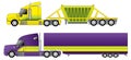 Conventional trucks with reefer and dump