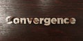 Convergence - grungy wooden headline on Maple - 3D rendered royalty free stock image