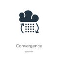 Convergence icon vector. Trendy flat convergence icon from weather collection isolated on white background. Vector illustration Royalty Free Stock Photo