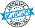 Convergence round grunge stamp