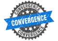 Convergence stamp. convergence grunge round sign.