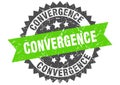 Convergence stamp. convergence grunge round sign.