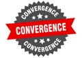 convergence sign. convergence circular band label. convergence sticker