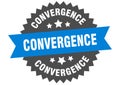 convergence sign. convergence circular band label. convergence sticker