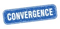 convergence stamp. convergence square grungy isolated sign.