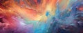 convergence of swirling colors resembling a celestial nebula, inviting the viewer on a cosmic journey panorama