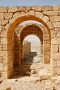 Converging ancient stone arches Royalty Free Stock Photo