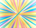 Converging lines - colorful stripes - Bright rainbow spectrum of colors radial converging lines background Royalty Free Stock Photo