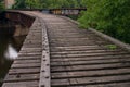 Converging Railroad Tracks Royalty Free Stock Photo