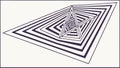 Converging Triangular Geometric Pattern, Depth Illusion, vector design Generative AI Royalty Free Stock Photo