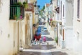 CONVERSANO, ITALY - MAY 30, 2015: Typical medieval narrow street in beautiful town of Conversano Royalty Free Stock Photo