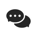 Conversation bubbles icon. Black speech communication for web chats Royalty Free Stock Photo