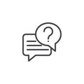 Conversation chat outline icon Royalty Free Stock Photo