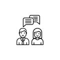 conversation, chat, people icon. Element of Human resources for mobile concept and web apps illustration. Thin line icon for Royalty Free Stock Photo