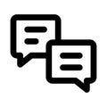 Conversation icon. Creative Outline Icon with Bold Design for Dialogue, Chat, and Speech Royalty Free Stock Photo