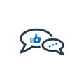 Conversation, Discussion Icon. talk bubbles icon