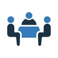 Conversation, discussion, meeting icon. Simple editable vector graphics