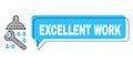 Misplaced Excellent Work Message Frame and Linear Shower Plumbing Icon