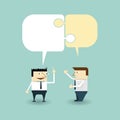 Conversation exchange between two businessmen Royalty Free Stock Photo