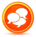 Conversation icon natural orange round button Royalty Free Stock Photo