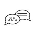 Conversation icon. Simple color with outline vector elements of taxi service icons for ui and ux, website or mobile application Royalty Free Stock Photo