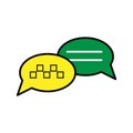 Conversation icon. Simple color with outline vector elements of taxi service icons for ui and ux, website or mobile application Royalty Free Stock Photo