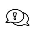 Conversation icon vector. Isolated contour symbol illustration Royalty Free Stock Photo