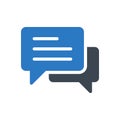 Conversation vector glyph colour icon Royalty Free Stock Photo