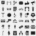 Conversation icons set, simple style Royalty Free Stock Photo