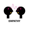 Conversation logo. Empathy abstract icon with wave