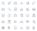 Conversation line icons collection. Dialogue, Talk, Exchange, Discussion, Discourse, Banter, Chat vector and linear
