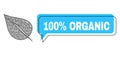 Misplaced 100 percent Organic Conversation Frame and Net Mesh Plant Leaf Icon