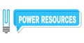 Shifted Power Resources Chat Balloon and Linear Fluorescent Bulb Icon