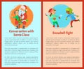 Conversation with Santa, Snowball Fights Postcards