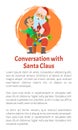 Conversation Santa Vector Poster. Merry Christmas