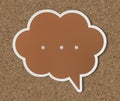 Conversation speech bubble cut out icon