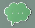 Conversation speech bubble cut out icon