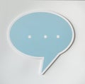 Conversation speech bubble cut out icon