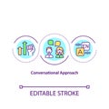 Conversational approach concept icon