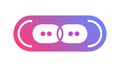 Conversational Flow Icon with Connected Speech Bubbles, vector design Generative AI Royalty Free Stock Photo