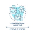 Conversational marketing turquoise concept icon