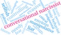 Conversational Narcissist Word Cloud Royalty Free Stock Photo