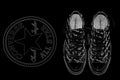 Converse All Stars black with white Chuck Tailor text
